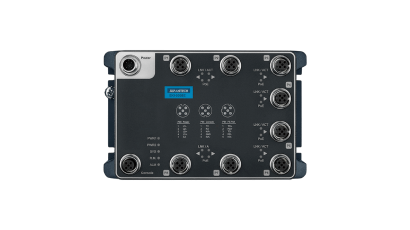 EN 50155 M12 8FE PoE Managed Switch, 24~110VDC